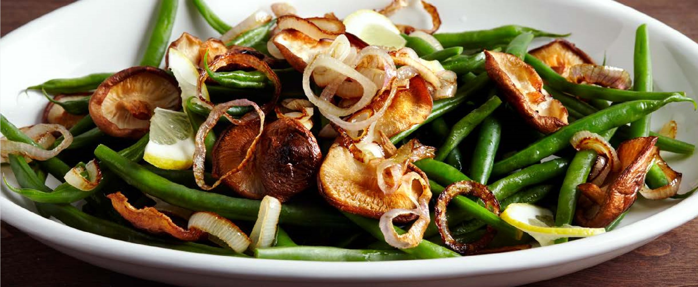 Green Beans with Crispy Shallots and Shiitake Mushrooms - GR8 LIFE CEO